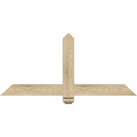 Ekena Millwork Eugene Rough Sawn Timber Gable Bracket, Douglas Fir, 48"W x 22"H x 2"D x 4"F, 11/12 Pitch GBW048X22X0204EUG00RDF